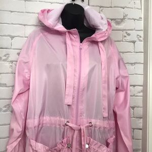 Women’s Asis long pink wind breaker
